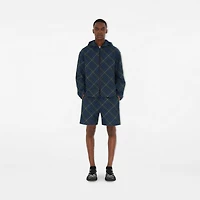 Check Twill Shorts in Midnight - Men, Nylon | Burberry® Official