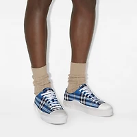 Check Sneakers in Hyacinth - Men, Nylon, Technical | Burberry® Official