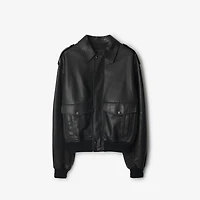 Leather Bomber Jacket in Black - Men | Burberry® Official