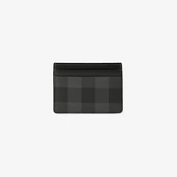 Check Card Case in Charcoal - Men | Burberry® Official