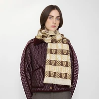 Chess Fair Isle Wool Scarf in Sand/treacle brown | Burberry® Official