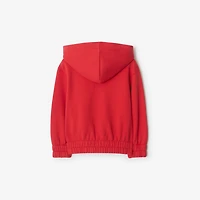 EKD Cotton Zip Hoodie in Crayon red | Burberry® Official