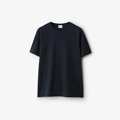 Cotton T-shirt in Navy black - Men | Burberry® Official