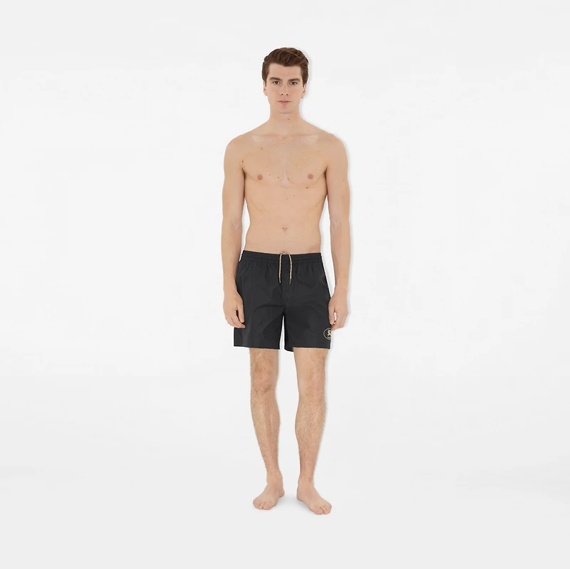Knight Stamp Swim Shorts in Black - Men | Burberry® Official