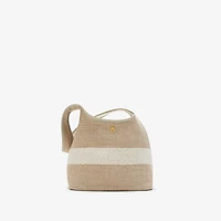 Small Logo Canvas Shoulder Bag in Natural - Women, Cotton, Linen, Nylon, Wool | Burberry® Official