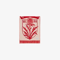 Thistle Shield Wool Scarf in Poppy red | Burberry® Official