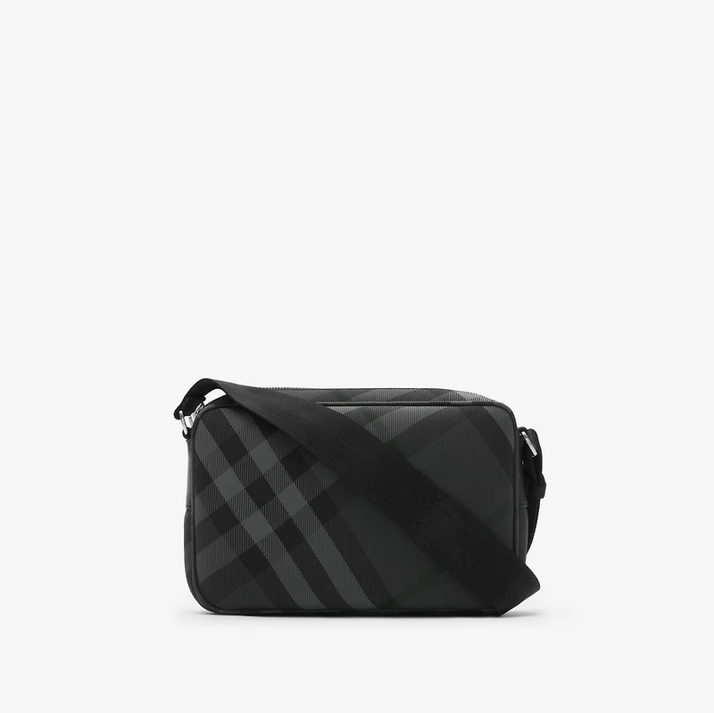 Slim Grid Crossbody Bag in Charcoal - Men, Nylon, Technical | Burberry® Official