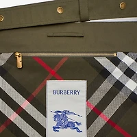 Medium Trench Tote in Military - Men, Cotton Gabardine | Burberry® Official