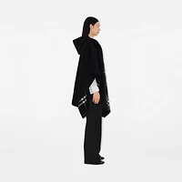 Reversible Check Cashmere Cape in Black/calico | Burberry® Official