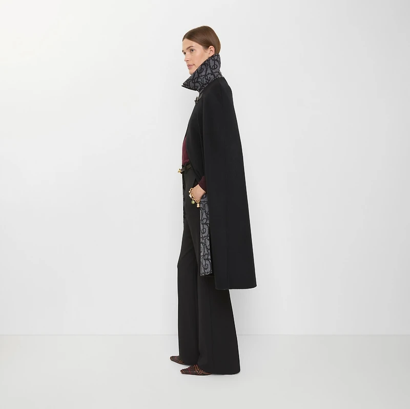 Wool Cashmere Cape in Black | Burberry® Official
