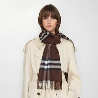 Check Cashmere Scarf in Treacle | Burberry® Official