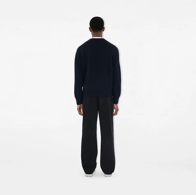 EKD Wool Cashmere Sweater in Navy - Men | Burberry® Official