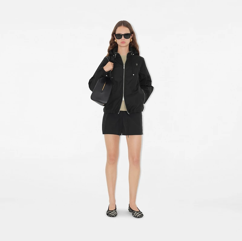 Nylon Cotton Jacket in Black - Women | Burberry® Official