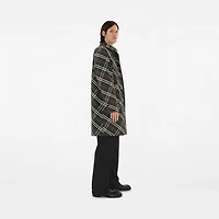 Long Reversible Gabardine Car Coat in Black - Men, Cotton | Burberry® Official
