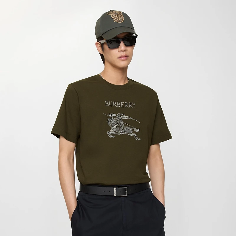 EKD Cotton T-shirt in Marsh green - Men | Burberry® Official