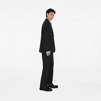 Wool Tailored Trousers in Navy - Men | Burberry® Official