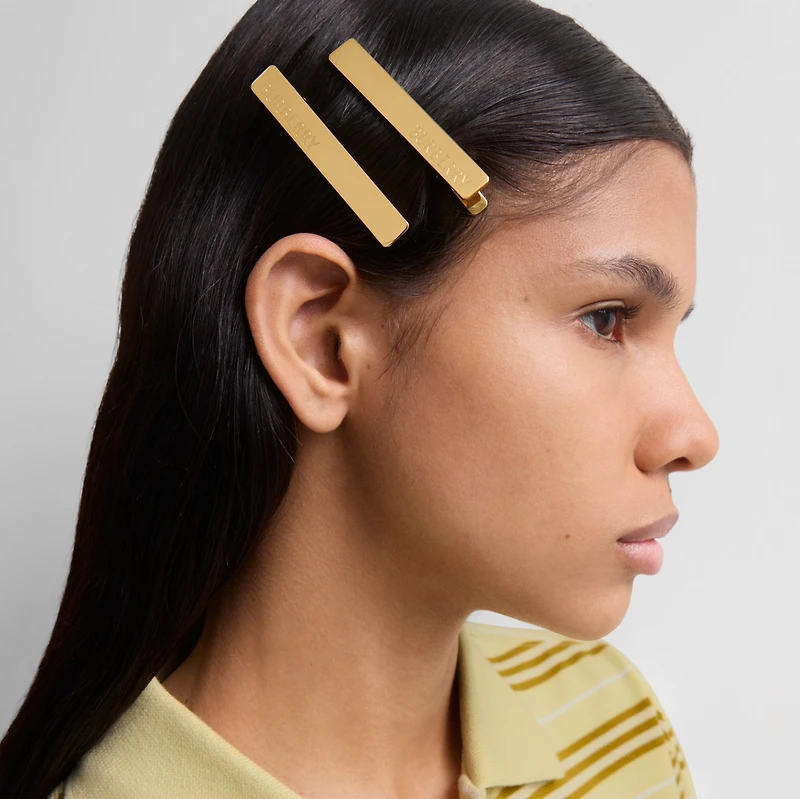 Logo Hair Clips in Gold | Burberry® Official