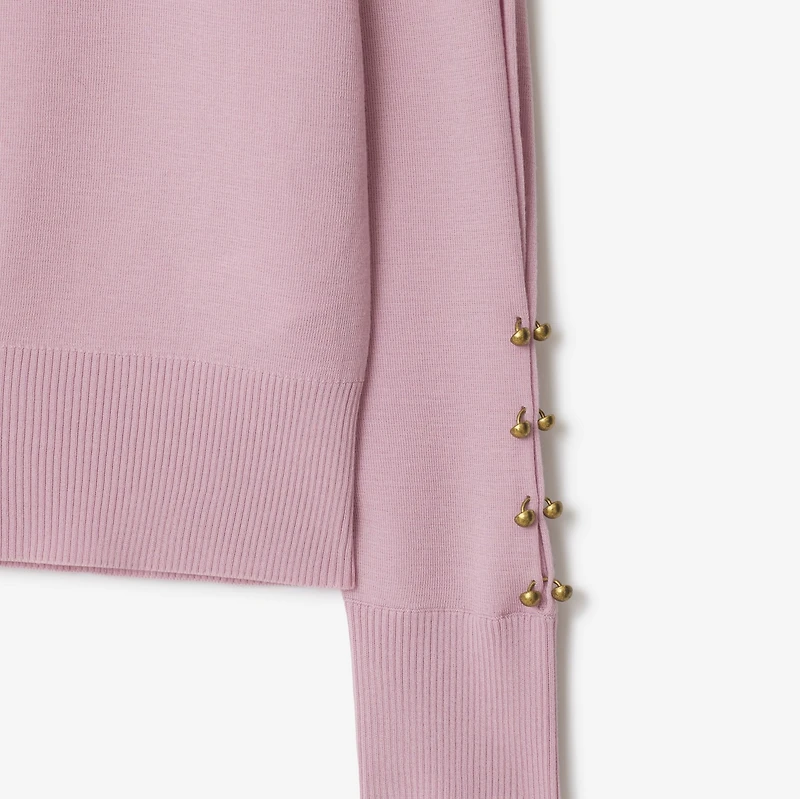 B Crest Wool Cardigan in Dawn - Women | Burberry® Official