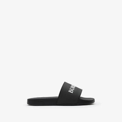 Logo Slides in Black/white - Men | Burberry® Official