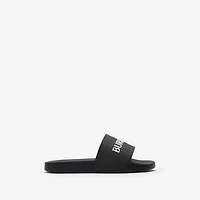 Logo Slides in Black/white - Men | Burberry® Official