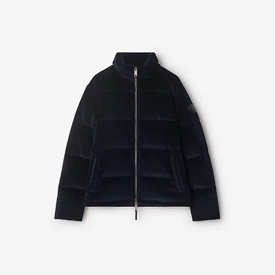 Corduroy Puffer Jacket in Navy - Men | Burberry® Official