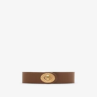 Leather Cotswolds Belt in Hazel brown/gold - Women | Burberry® Official