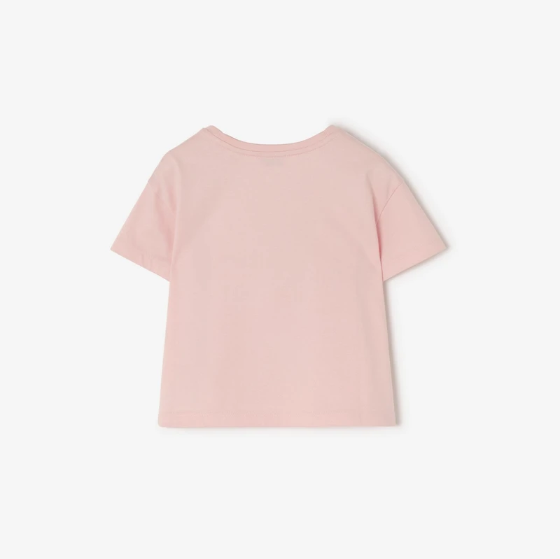 Knight Stamp Cotton T-shirt in Bouquet pink | Burberry® Official