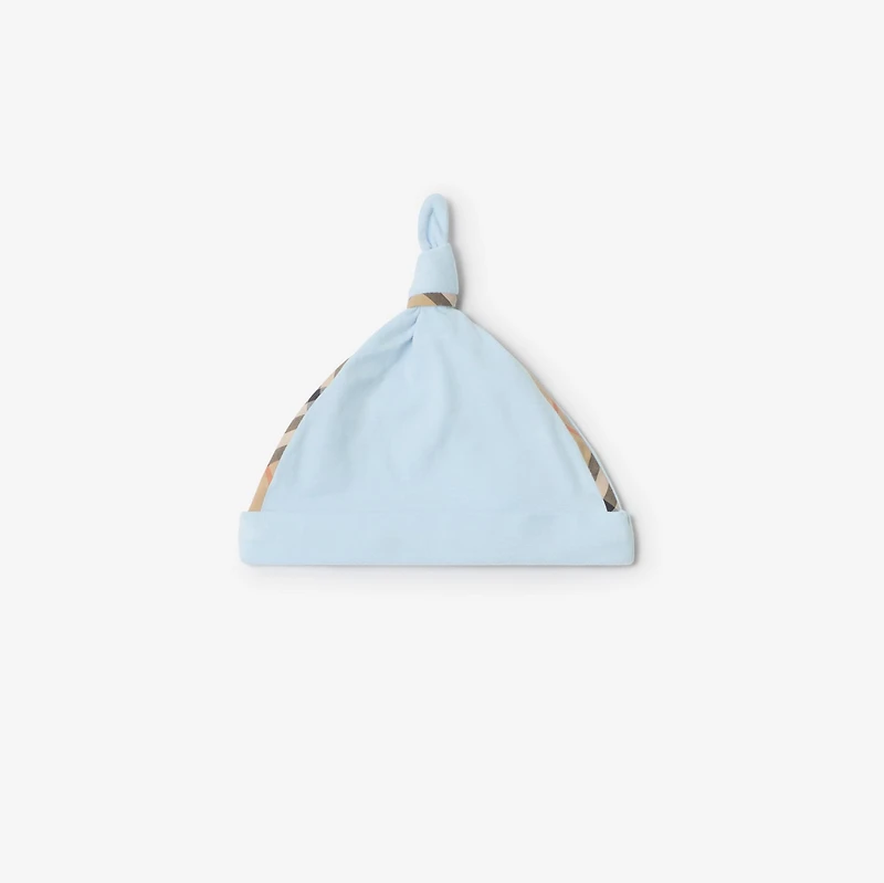 Stretch Cotton Three-piece Baby Gift Set in Ice blue