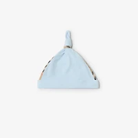 Stretch Cotton Three-piece Baby Gift Set in Ice blue