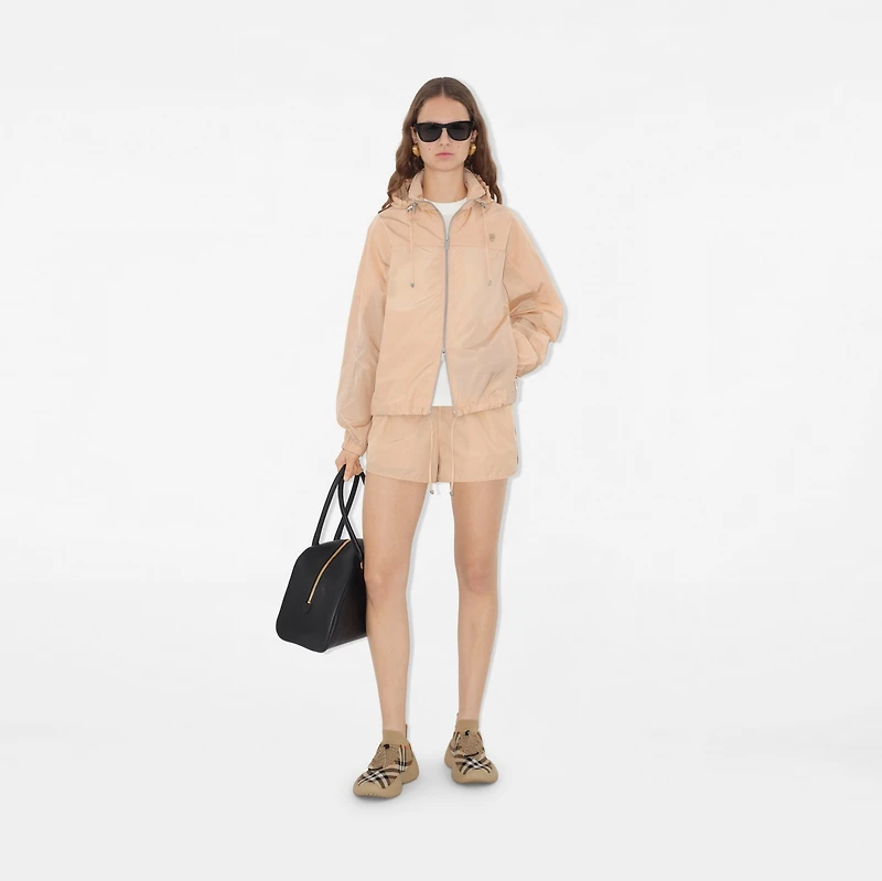 Nylon Cotton Jacket in Teacup - Women | Burberry® Official