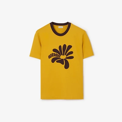 Daisy Cotton T-shirt in Pear yellow - Men | Burberry® Official