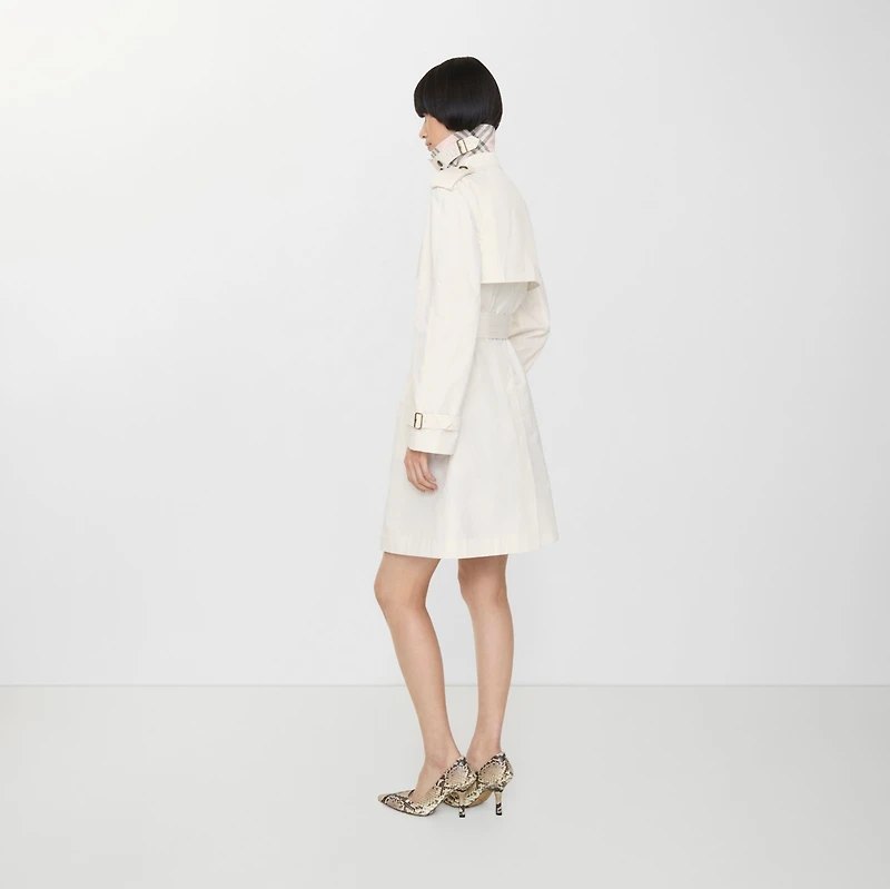 Mid-length Lightweight Cotton Belgravia Trench Coat​ in Seashell white - Women, Cotton Gabardine | Burberry® Official