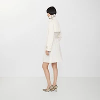 Mid-length Lightweight Cotton Belgravia Trench Coat​ in Seashell white - Women, Cotton Gabardine | Burberry® Official