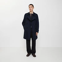 Mid-length Kensington Heritage Trench Coat in Coal blue - Men, Cotton Gabardine | Burberry® Official