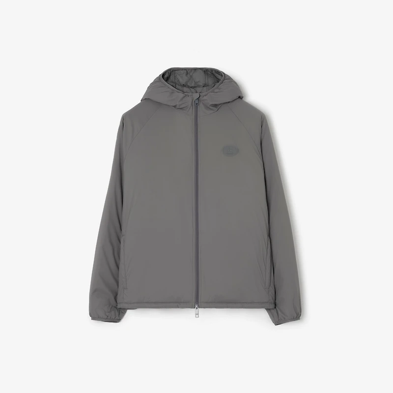 Nylon Dunwich hooded Jacket in Graphite grey - Men | Burberry® Official