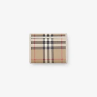 Small Check Folding Wallet in Vintage check/soap beige - Women, Cotton, Technical | Burberry® Official