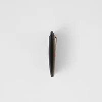 House Check and Leather Money Clip Card Case in Deep blue - Men | Burberry® Official