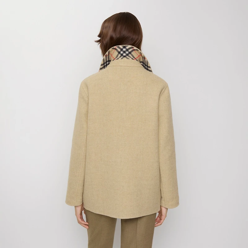 Wool Overshirt in Sand