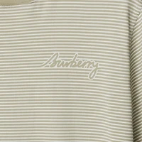 Striped Cotton T-shirt in Skylark - Men | Burberry® Official