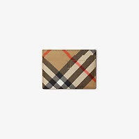 Check Card Case in Sand - Men, Canvas | Burberry® Official