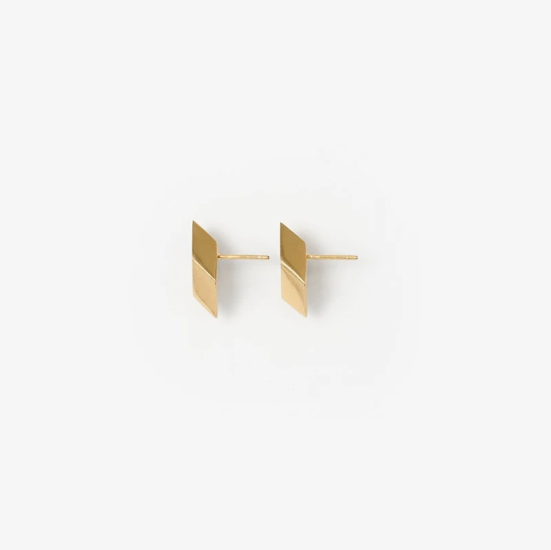 Lapis Hollow Stud Earrings in Gold/blue - Women | Burberry® Official
