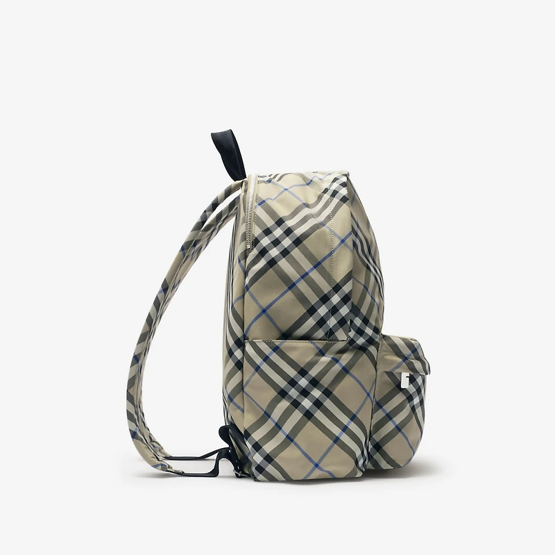Check Backpack in Lichen - Men, Nylon | Burberry® Official