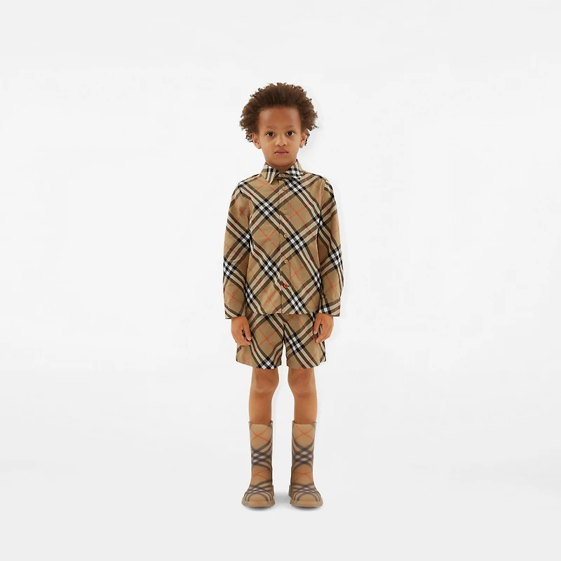 Check Rubber Marsh High Boots in Sand