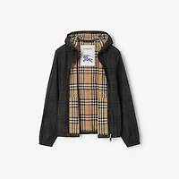 Check Cotton Newport Hooded Jacket in Sand beige - Men | Burberry® Official