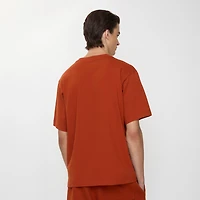 Gothic Logo Cotton T-shirt in Fire orange - Men | Burberry® Official