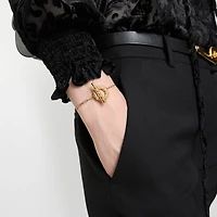 Check Granulation T-Bar Bracelet​ in Gold - Women | Burberry® Official