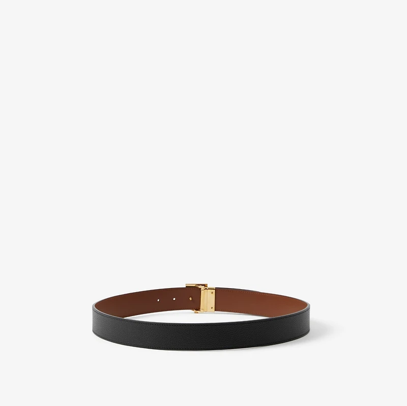 Leather Reversible TB Belt in Black/tan/light gold - Men | Burberry® Official