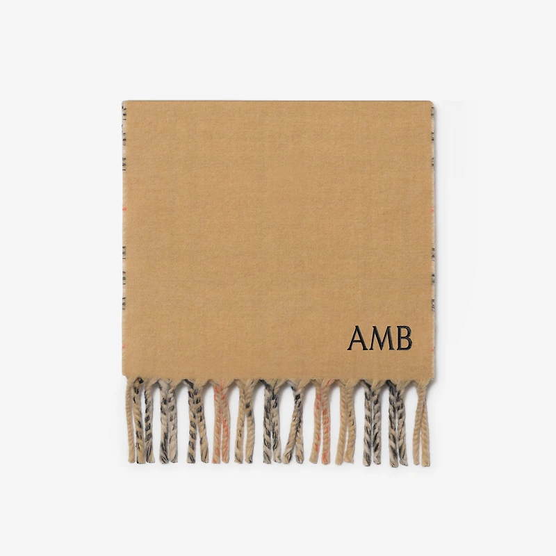 Reversible Knight Stamp Scarf in Sand | Burberry® Official
