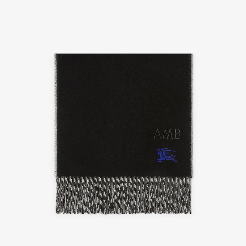 Reversible Cashmere Scarf in Black/mitten | Burberry® Official