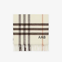 Check Cashmere Scarf in Pebble | Burberry® Official